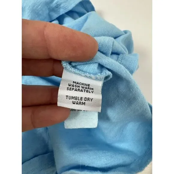 Sea Glass Lane Linen Blend Midi Dress Blue Sleeveless USA MADE L - Picture 3 of 7